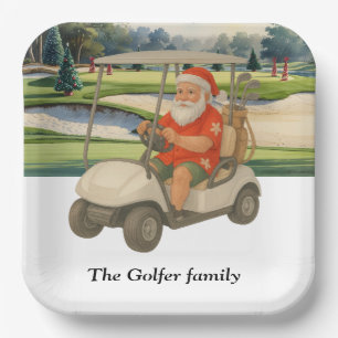 Plato De Papel Navidad de golf Verano Julio Hawaii temática de go