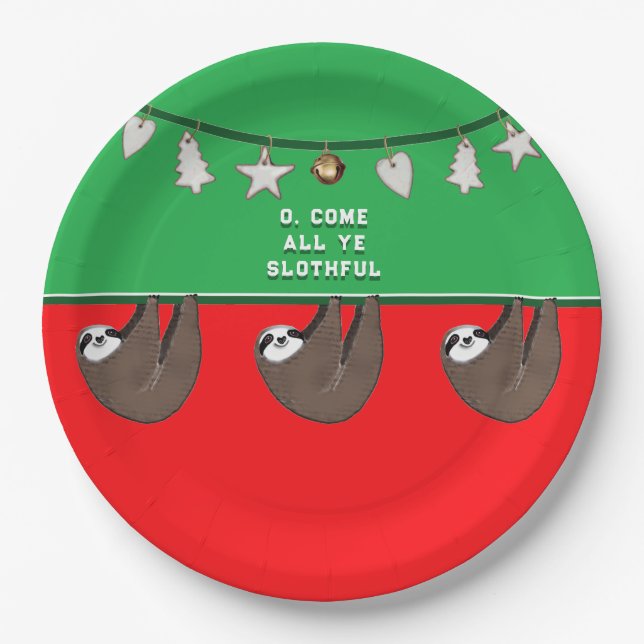 Plato De Papel Navidad divertida (Anverso)