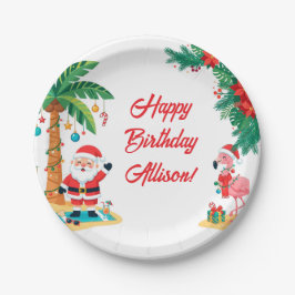 Plato de Papel Navidad en Julio