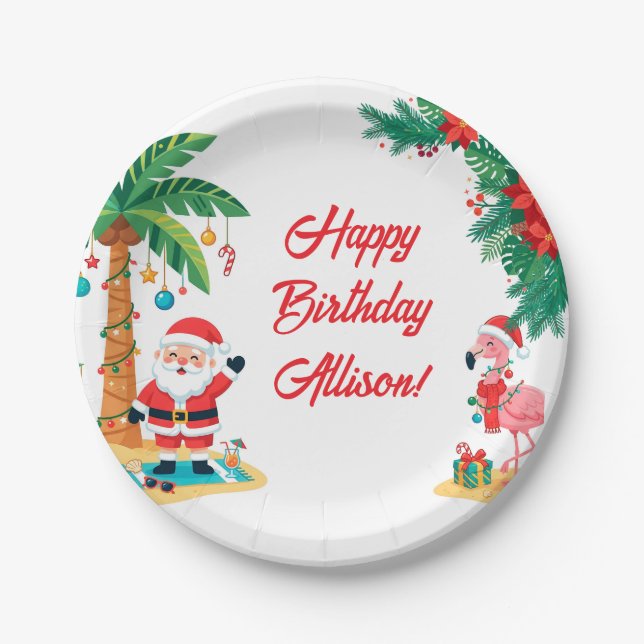 Plato de Papel Navidad en Julio (Anverso)