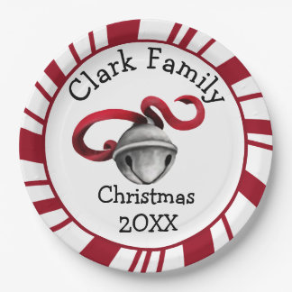 Plato De Papel Navidad Familiar Personalizada