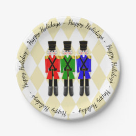 Plato De Papel Navidad, placas de papel, tres cascanueces,