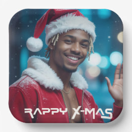 PLATO DE PAPEL NAVIDAD RAPPY