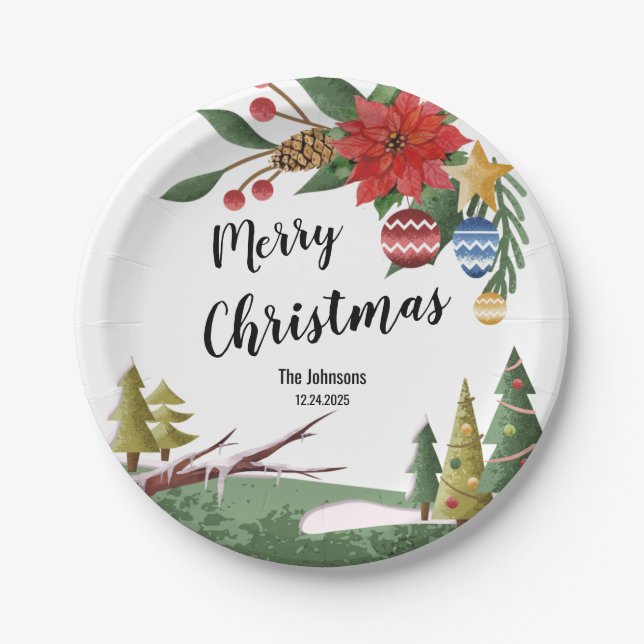 Plato De Papel Navidades (Anverso)
