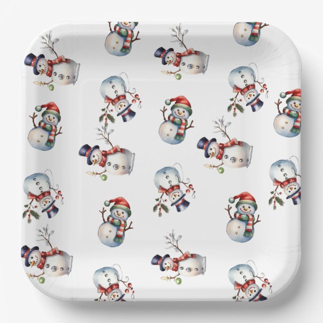 Plato De Papel Navidades (Anverso)