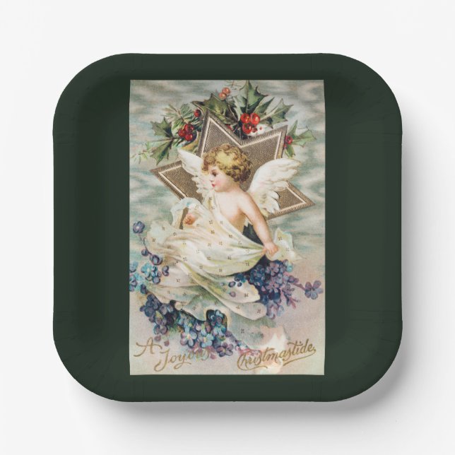 Plato De Papel Navidades a Joyous Christmastide (Anverso)
