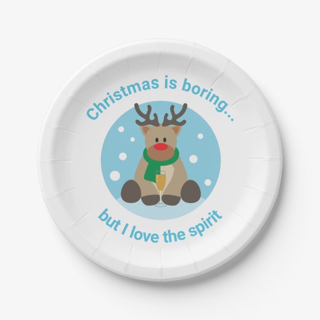 Plato De Papel Navidades aburridos (Anverso)