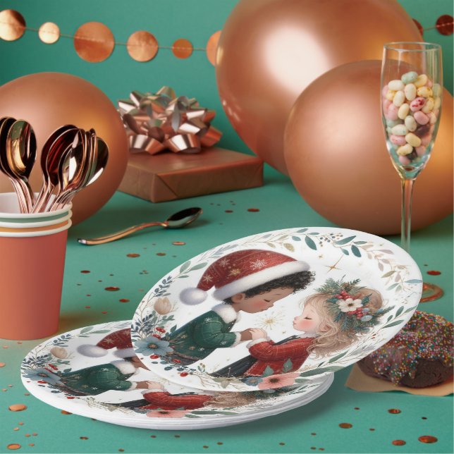 Plato De Papel Navidades amigos (Multi)