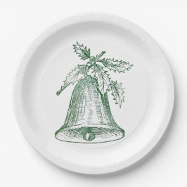 Plato De Papel Navidades amordazan con Holly