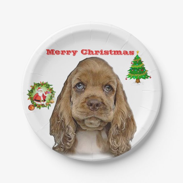 Plato De Papel Navidades Animales (Anverso)