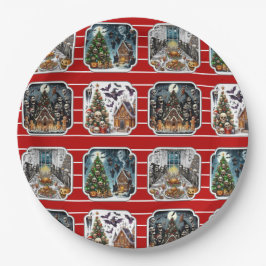 Plato De Papel Navidades atormentados Fiestas Plates - set 2