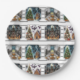 Plato De Papel Navidades atormentados Fiestas Plates - set 3