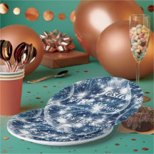 Navidades Azules Placas de papel "Jesús es la razó