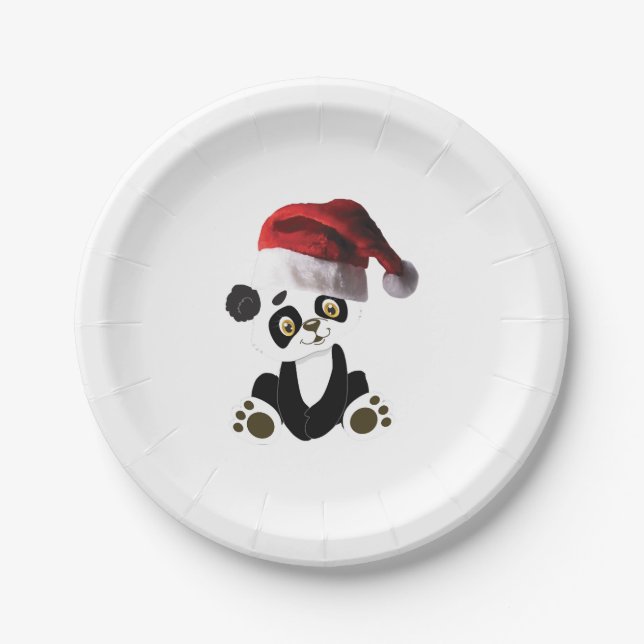 Plato De Papel Navidades Baby Panda (Anverso)