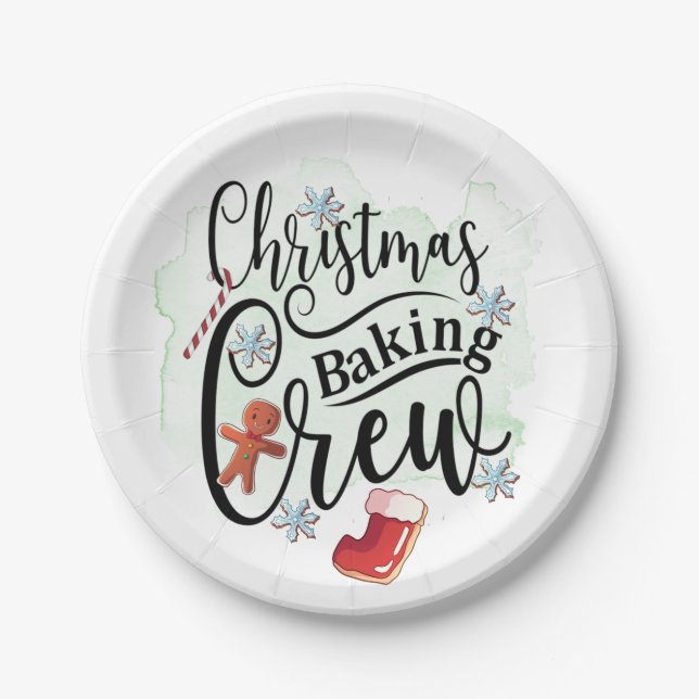 Plato De Papel Navidades Baking Crew (Anverso)
