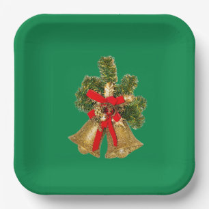 Plato De Papel Navidades Bells