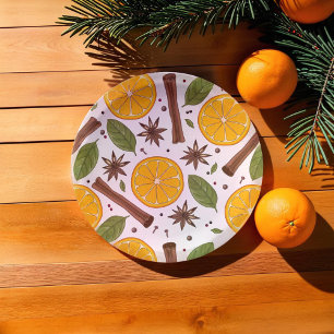 Plato De Papel Navidades blanco picante de vino