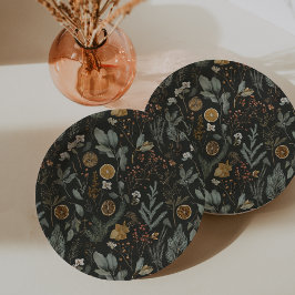 Plato De Papel Navidades botánicos de invierno de Moody