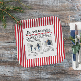 Plato De Papel Navidades burlan divertido foto de periódico capri