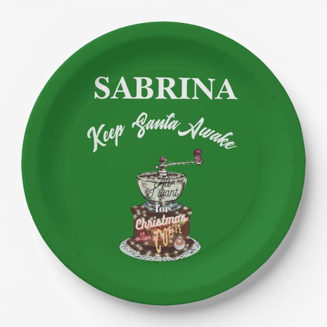 Plato De Papel Navidades cafetaleros de Mikitiez citan cafeína ad (Anverso)