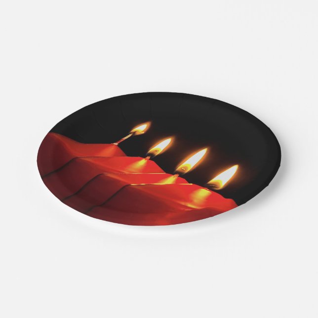 Plato De Papel Navidades Candle Advent Wreath (Angular)