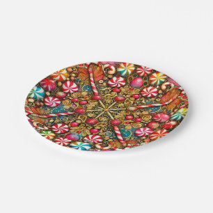 Plato De Papel NAVIDADES CANDY ~ Bonito Bright
