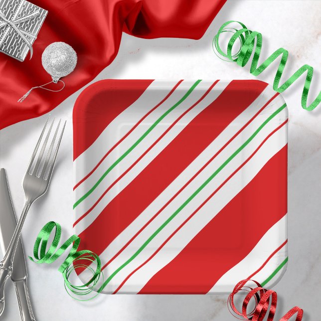 Plato De Papel Navidades Candy Cane Stripes ID259 (Subido por el creador)