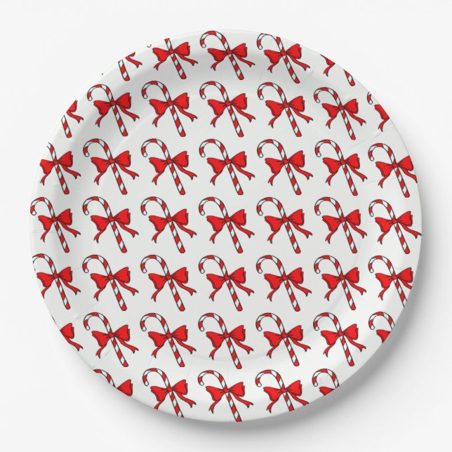 PLATO DE PAPEL NAVIDADES CANDYCANE (Anverso)