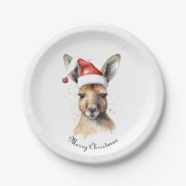 Plato De Papel Navidades canguro, personalizable