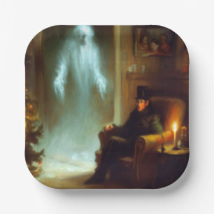 Plato De Papel Navidades Carol Fantasma de Navidades del pasado