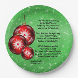 Plato De Papel Navidades Carol Lyrics Hace Mucho Tiempo 9"