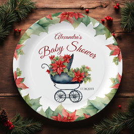 Plato De Papel Navidades Carriage Baby Shower