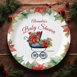 Plato De Papel Navidades Carriage Baby Shower