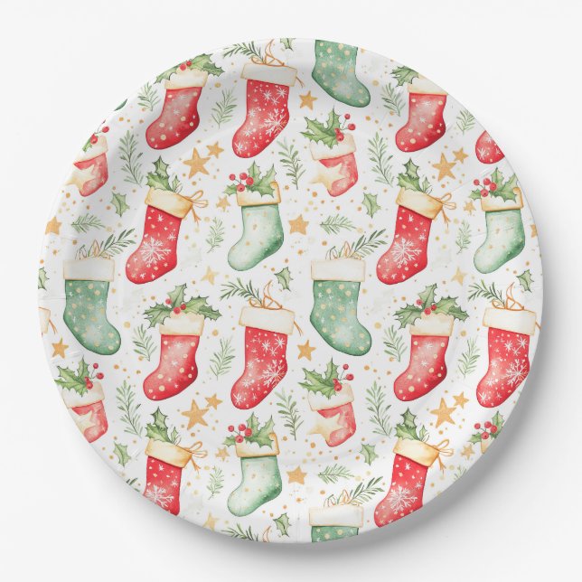 Plato De Papel Navidades celebran las existencias (Anverso)