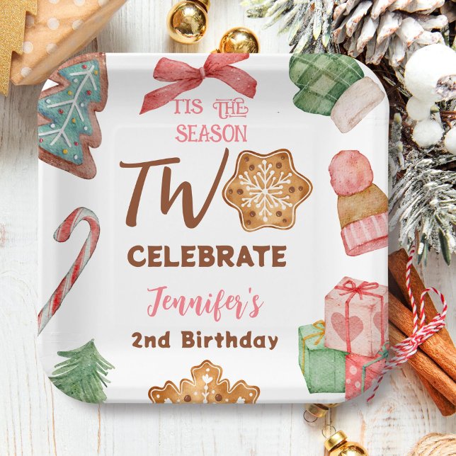 Plato De Papel Navidades Chica de cumpleaños Fiesta de invierno r (Subido por el creador)