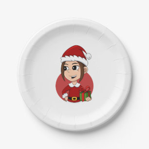 Plato De Papel Navidades chicas personalizados placas de papel