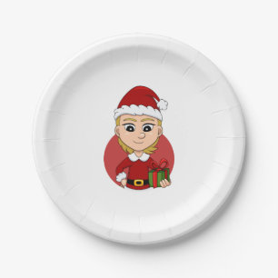 Plato De Papel Navidades chicas personalizados placas de papel