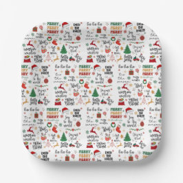 Plato De Papel Navidades Citas de Espíritu y Fiestas y gráfico al