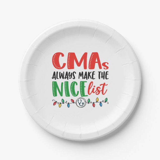 Plato De Papel Navidades CMA, Navidades de CMA (Anverso)