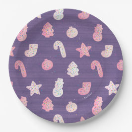 Plato De Papel Navidades cocina placas de papel morado