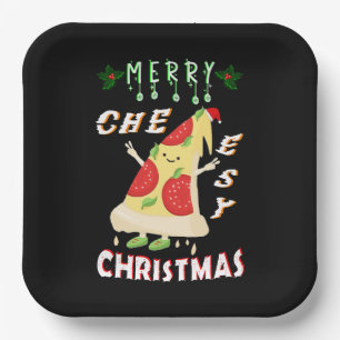 Plato De Papel Navidades con queso Feliz Navidad Navidades de San