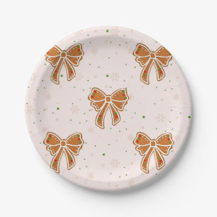 Plato De Papel Navidades Cookie Bows