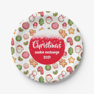 Plato De Papel Navidades Cookie Exchange