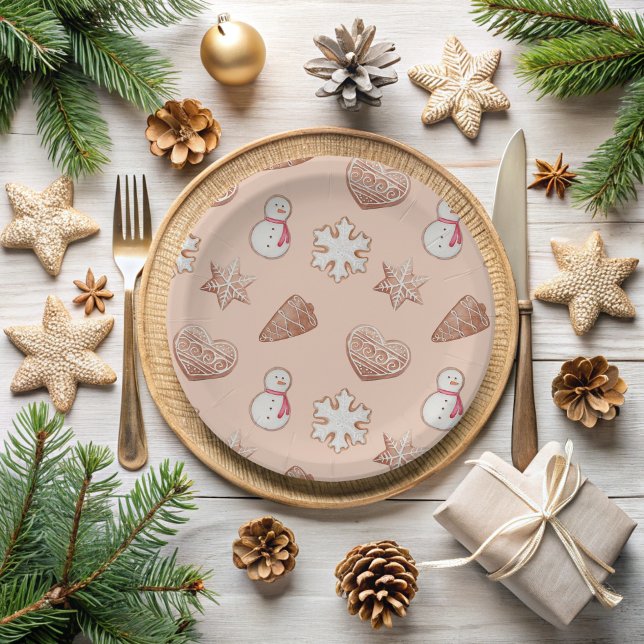 Plato De Papel Navidades Cookie Exchange (Christmas Cookie Paper Plates )