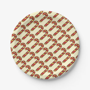 Plato De Papel Navidades Cookie Peppermint Candy Cane Holiday