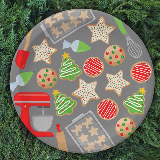 PLATO DE PAPEL NAVIDADES COOKIES FIESTA (Subido por el creador)