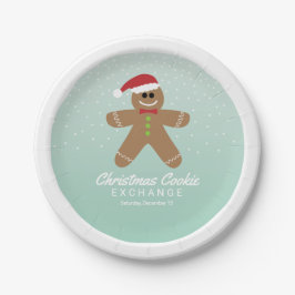 Plato De Papel Navidades Cute Gingerbread Man Cookie Exchange