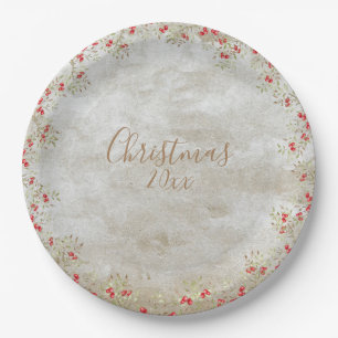 Plato De Papel Navidades de acuarela elegantes personalizan el añ