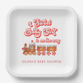 Plato De Papel Navidades de acuarela moderna Baby Shower