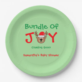 Plato De Papel Navidades de Alegría Baby Shower